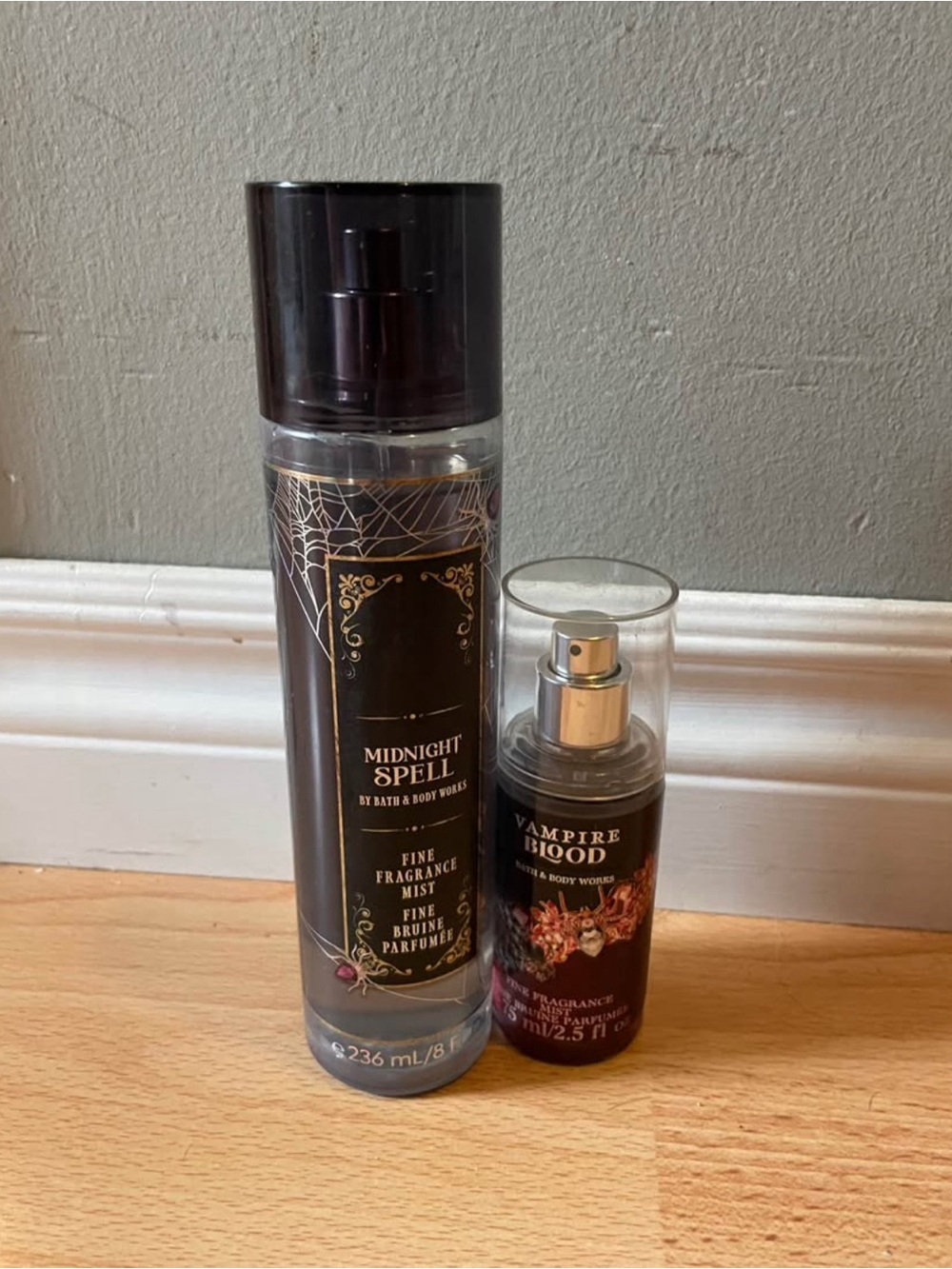 Bath & Body Works Midnight Spell & Vampire Blood Mists - Black, Gold